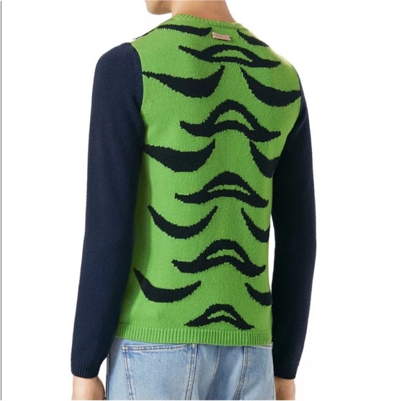Gucci Tiger Stripe Intarsia Wool Sweater XS - Picture 2 of 9
